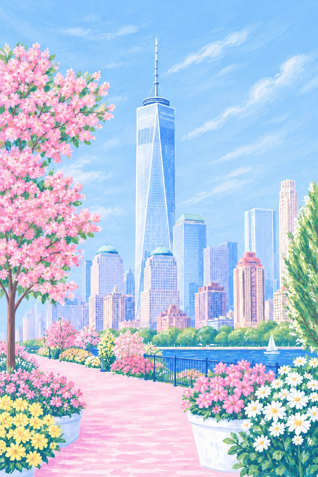 Freedom Tower Promenade — Poster Print | New York City Wall Art