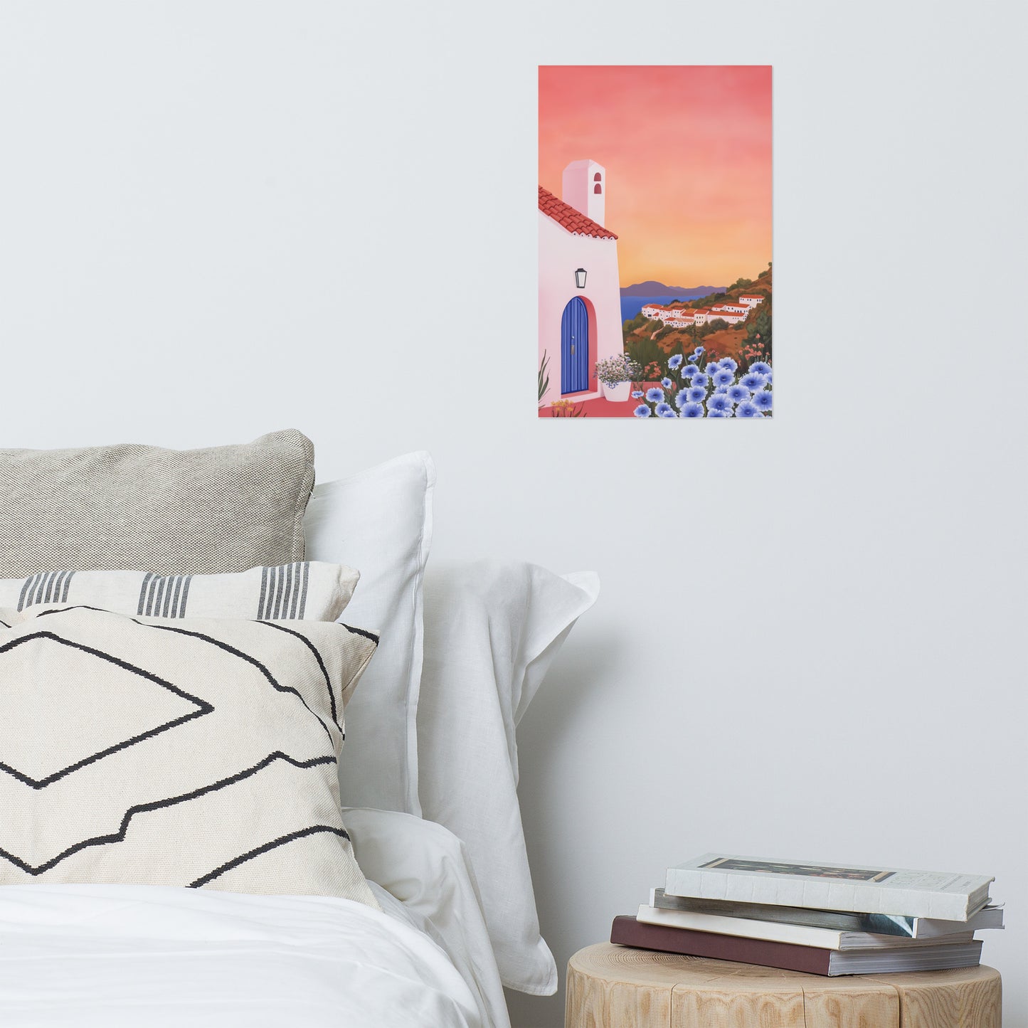 Sunset in Ibiza – Landscape Illustration Poster