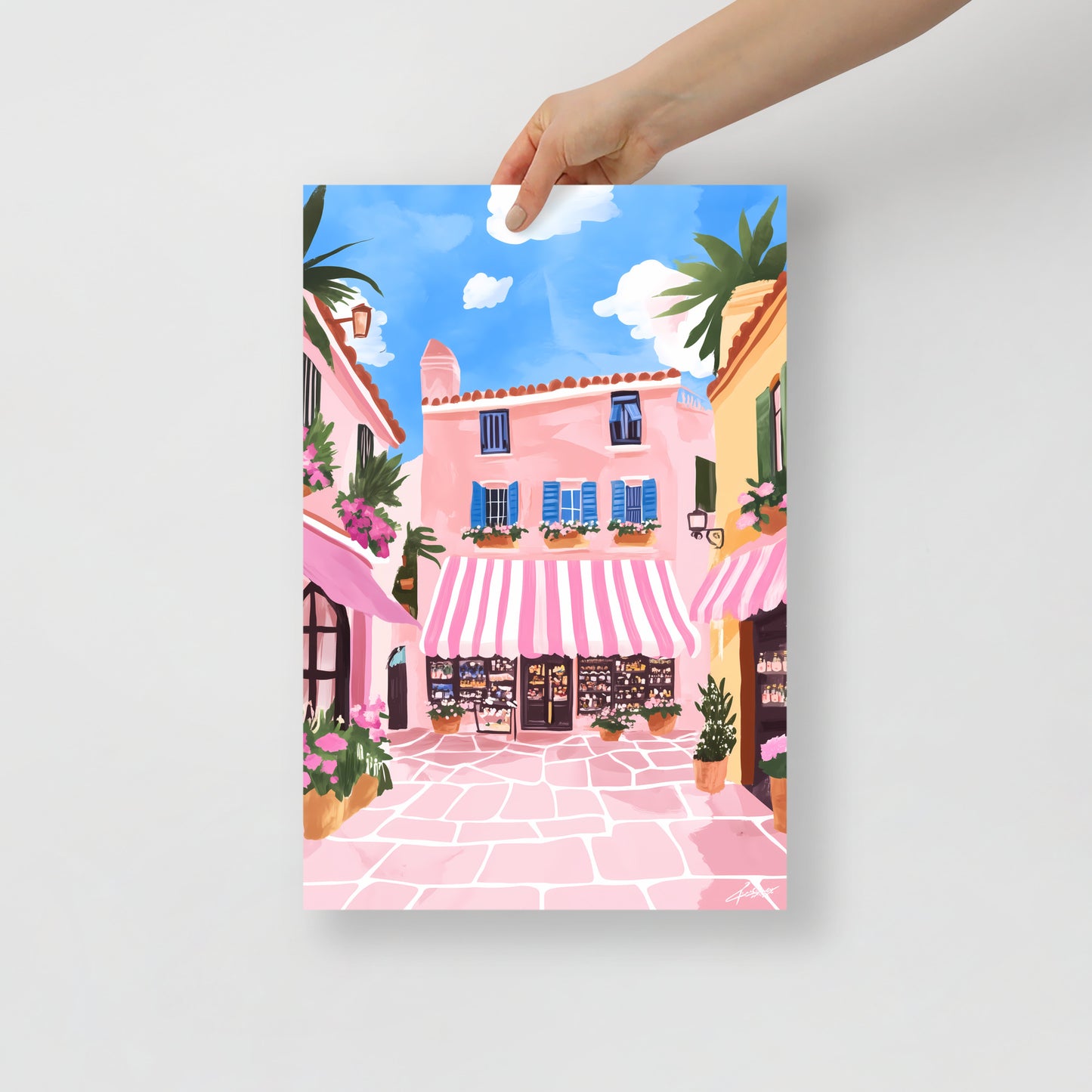 Saint-Tropez Charm – Illustration Poster