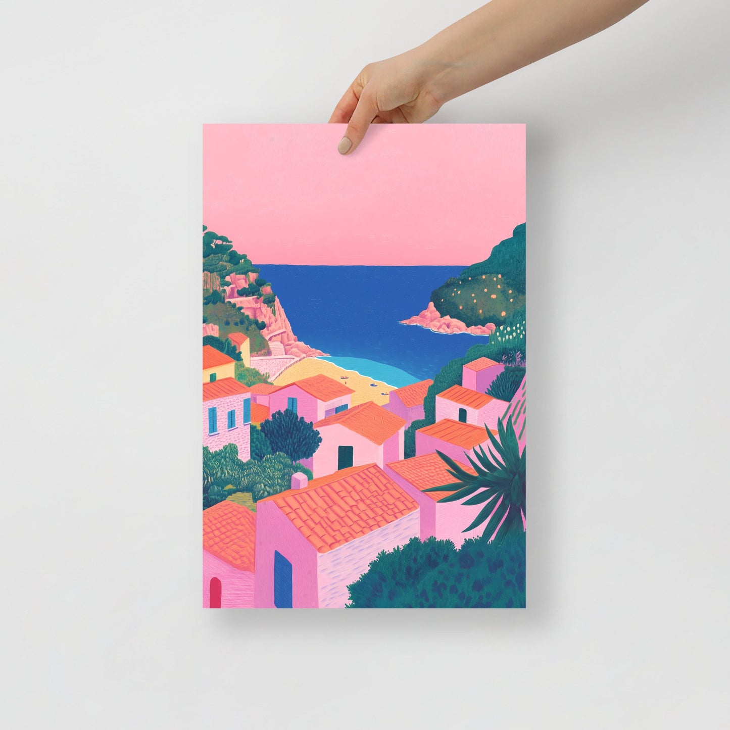Summer Mediterranean Illustration Poster