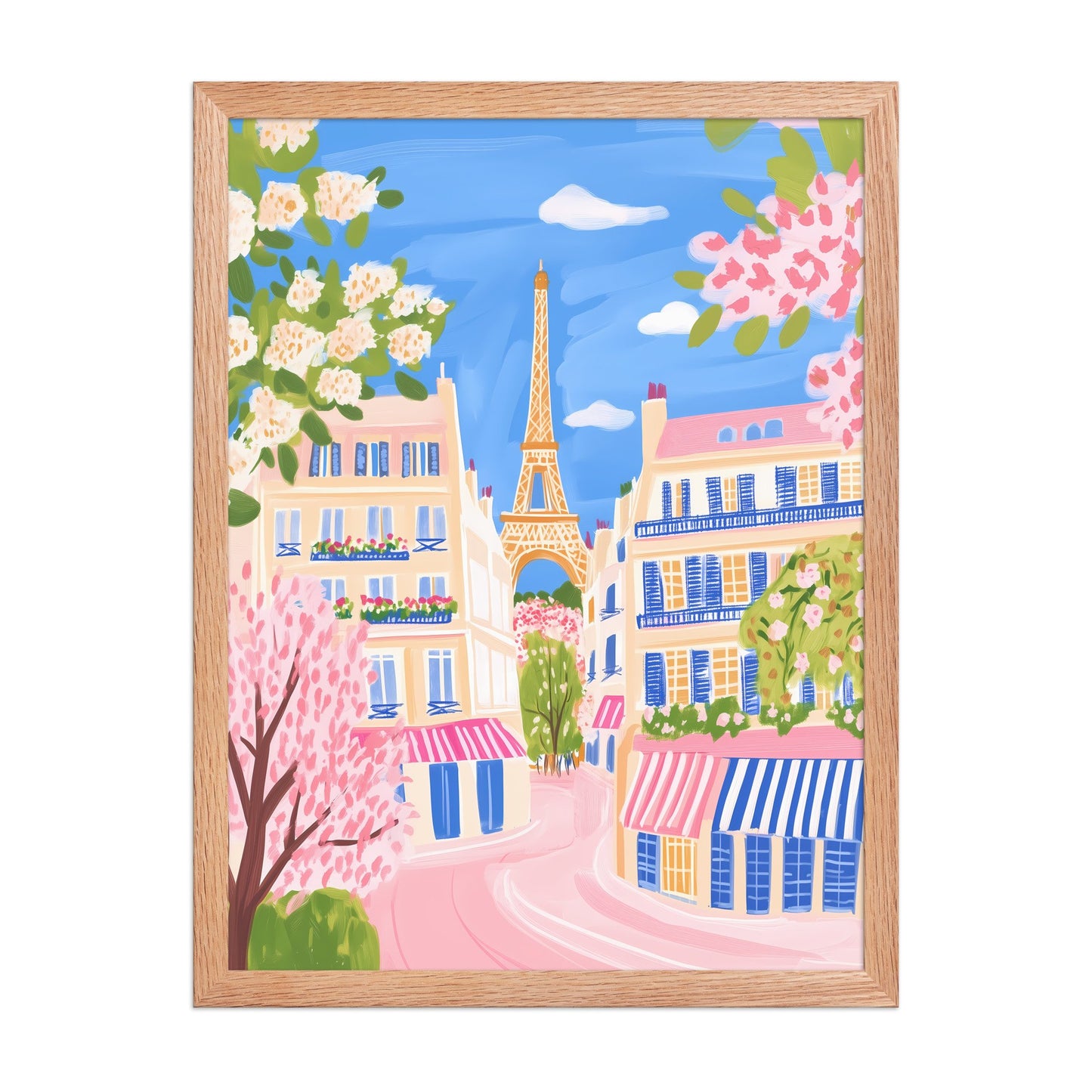 Pastel Dream of Paris Illustration Poster