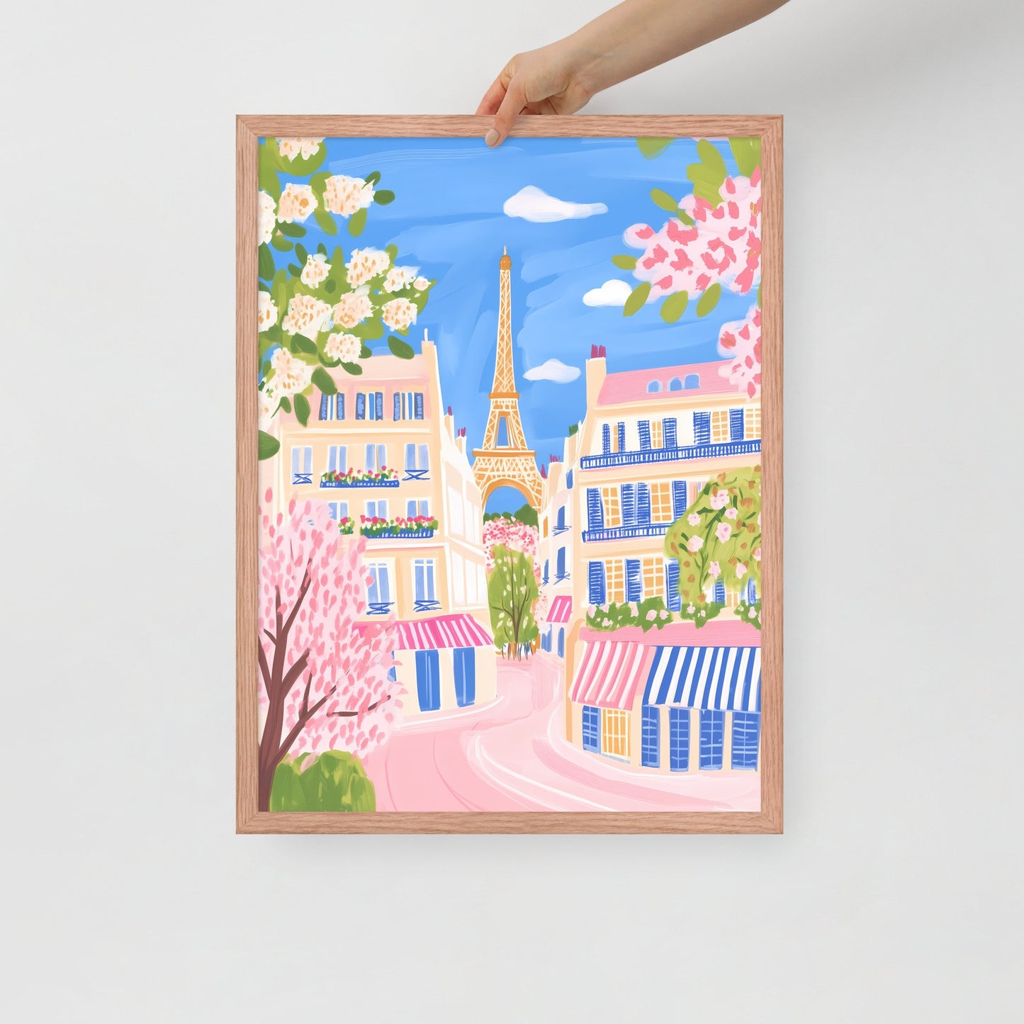 Pastel Dream of Paris Illustration Poster