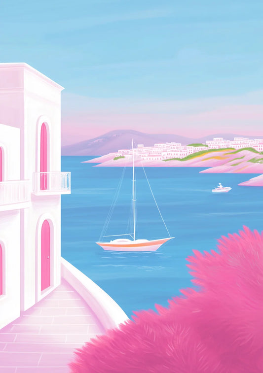 Sail into Santorini