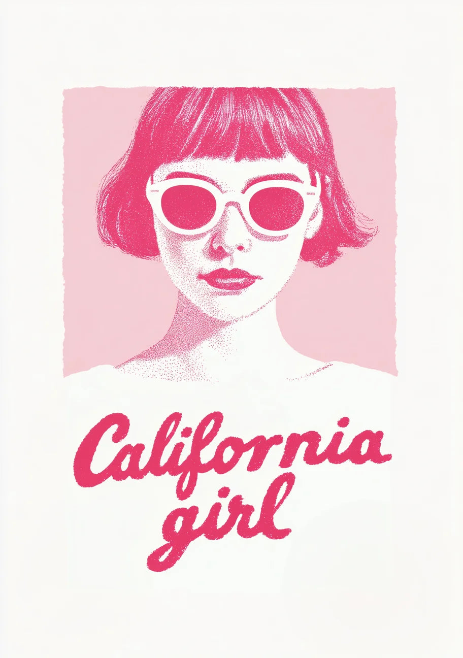 California Girl Illustration – Pop Art Poster Print