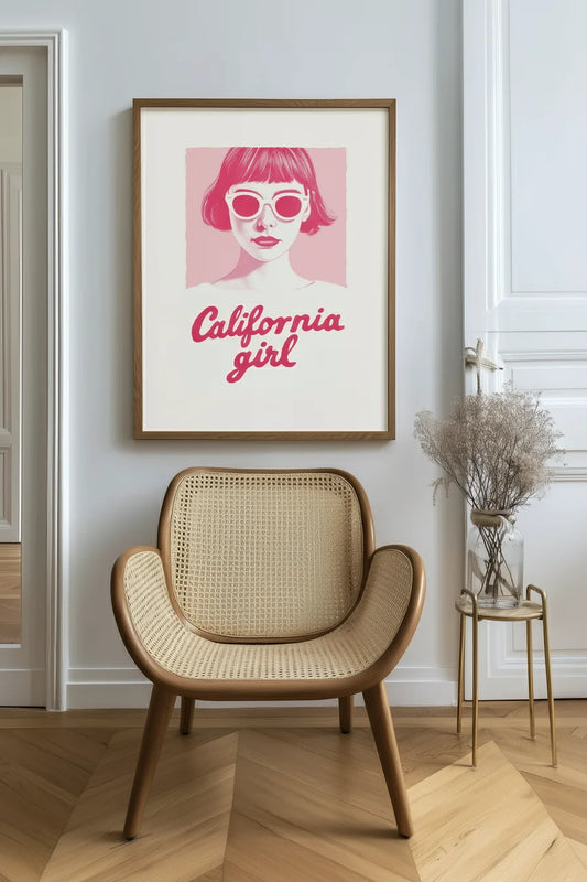 California Girl Illustration – Pop Art Poster Print