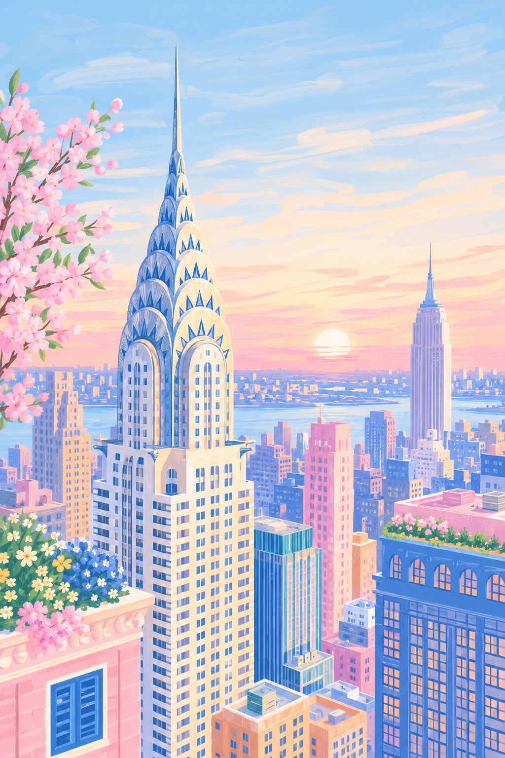 Chrysler Building Sunset — Poster Print | New York City Wall Art